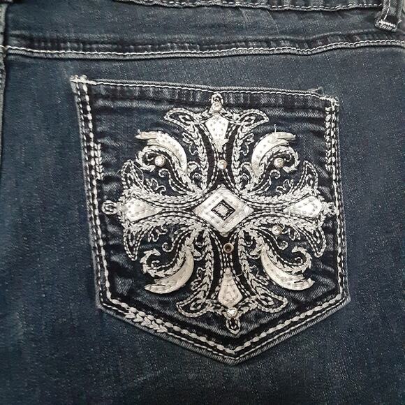 Red Camel Jeans Women's Size 11 Blue Denim Bootcut Jeans Embroidered - Picture 5 of 9